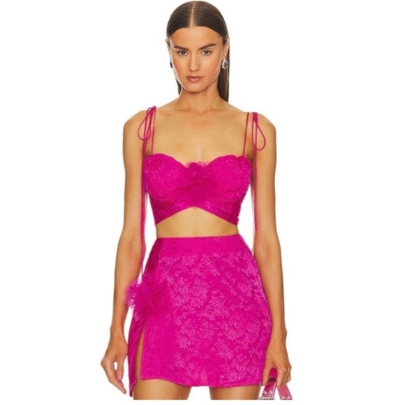 NEW NWT For Love and Lemons Delanie Top & Sasha Skirt